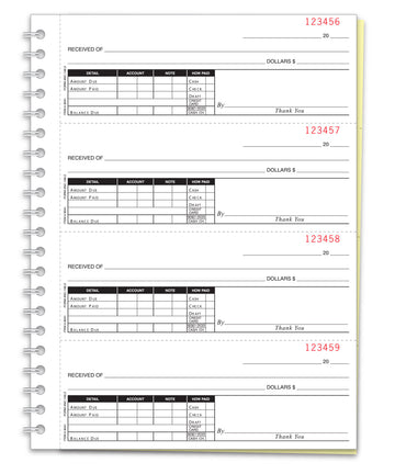 Cash Receipt Books - Letter Size 2-Part